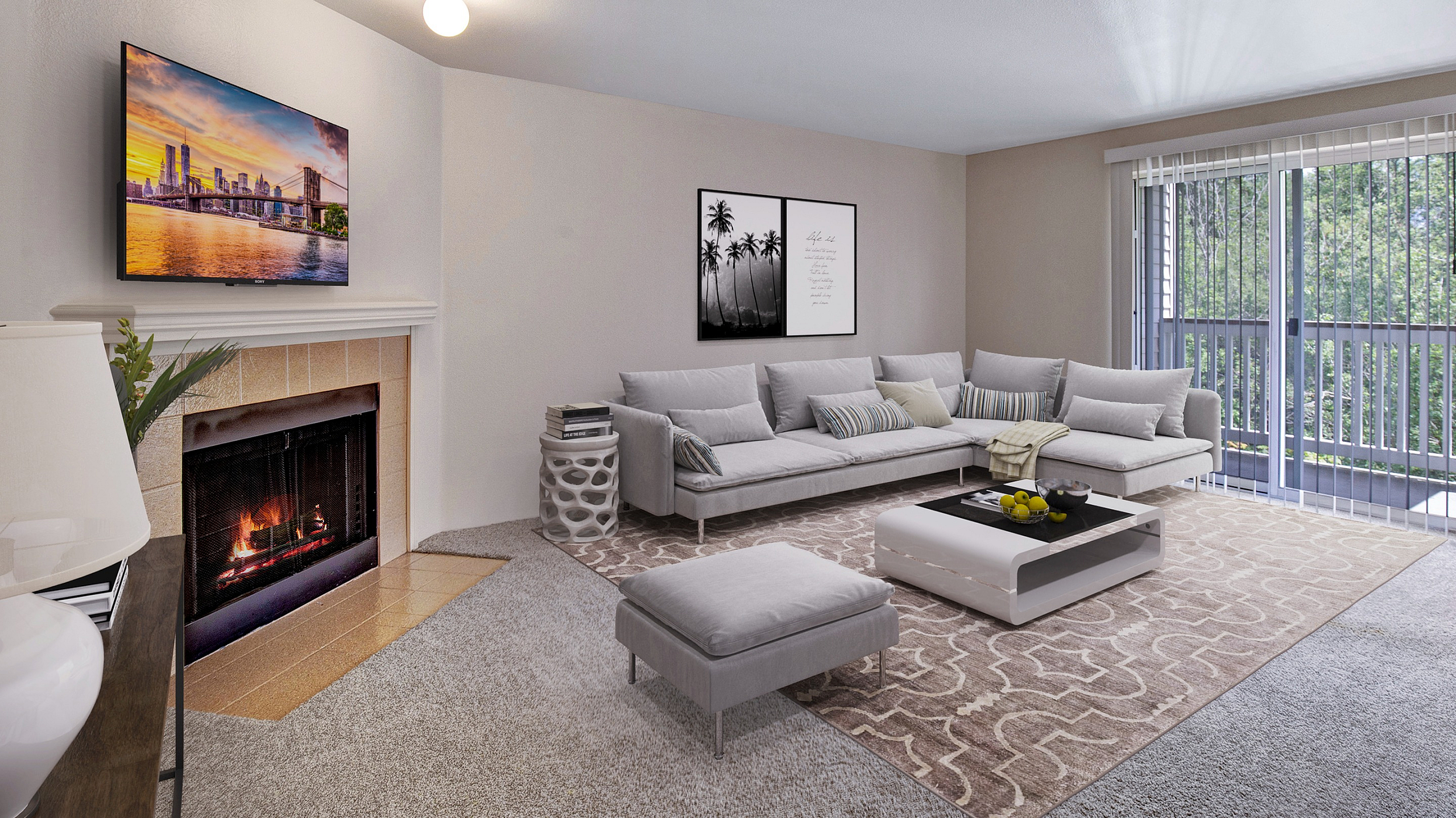 Living Room | Charter Club Apartments