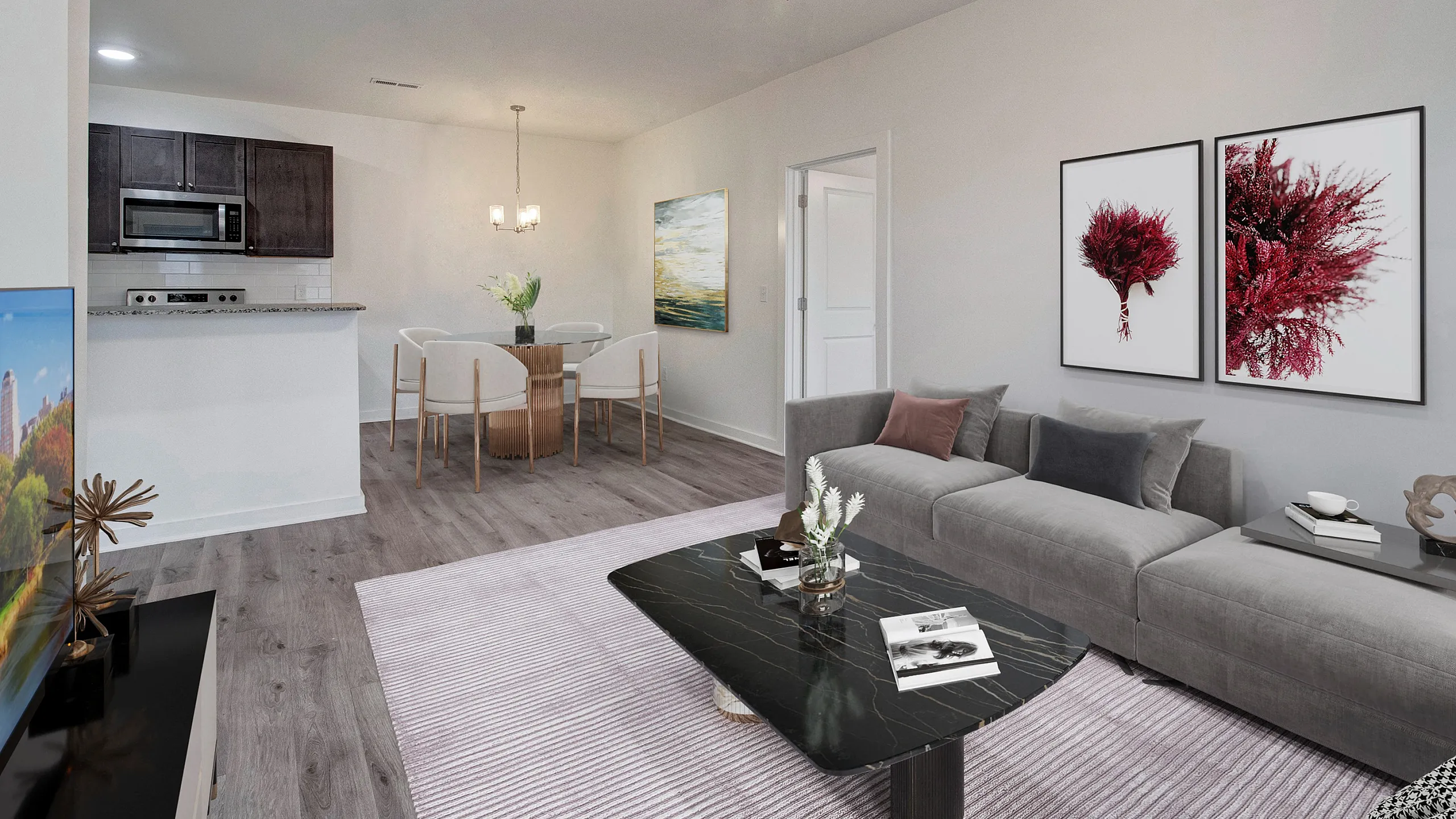 Living Room | Merchants Walk Apartments