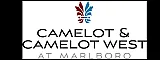 Elegant logo of Camelot & Camelot West at Marlboro with a stylized leaf emblem in red and blue.
