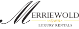 Elegant Merriewold Luxury Rentals logo featuring a sophisticated design with a stylized 'M' and gold accents.