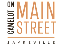 Elegant logo for Camelot on Main Street in Sayreville, featuring bold typography with a chic, modern design.