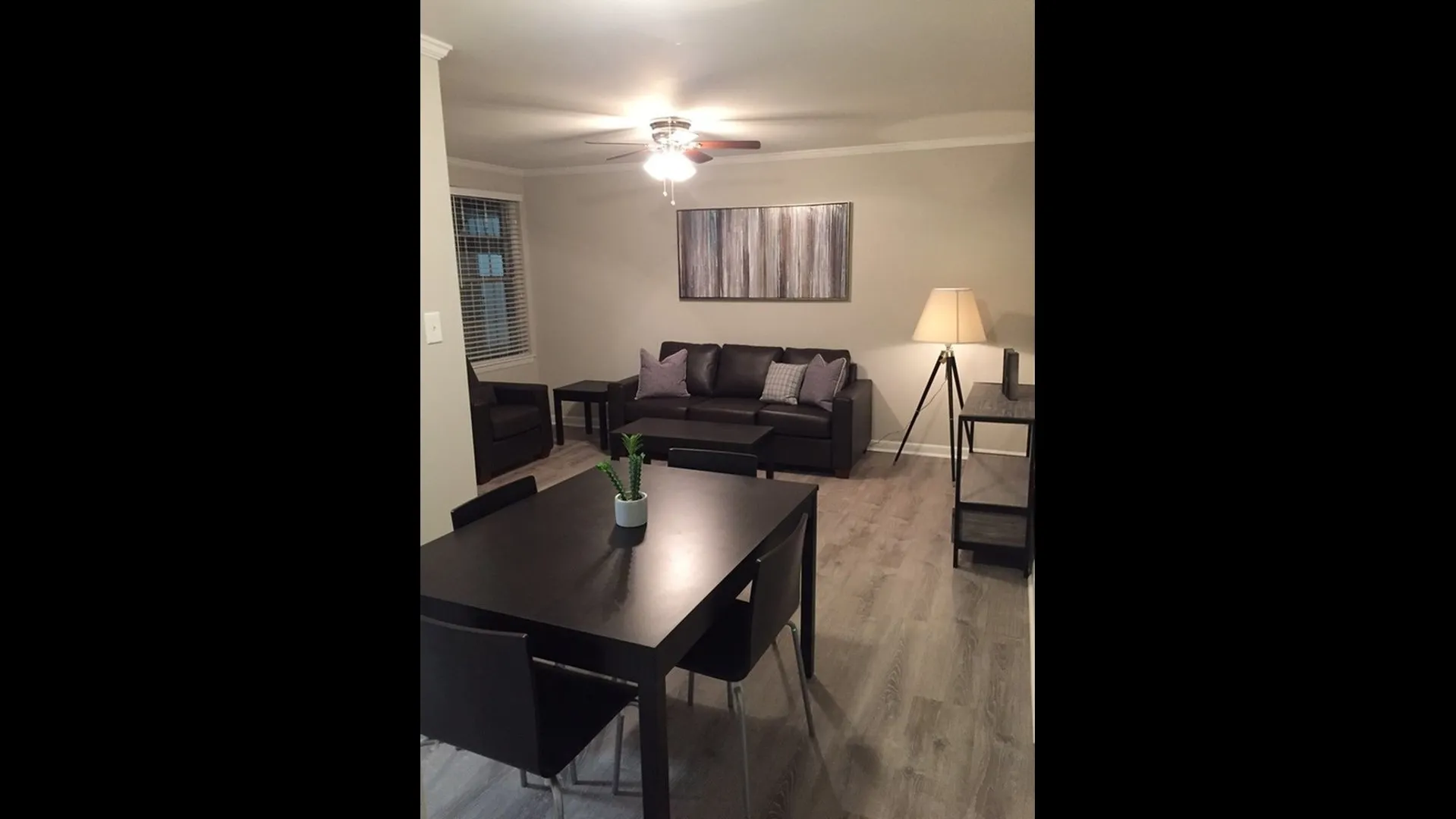 living room and dining