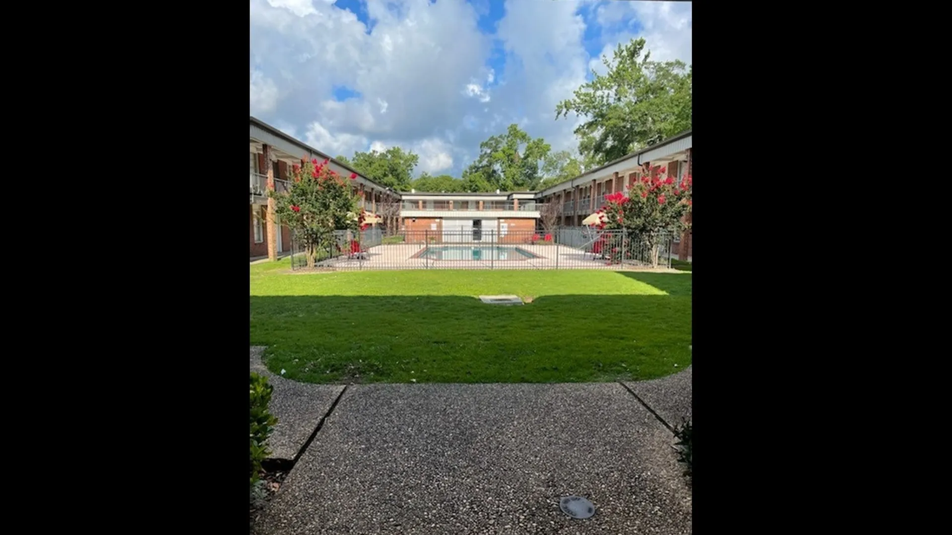 pool and courtyard
