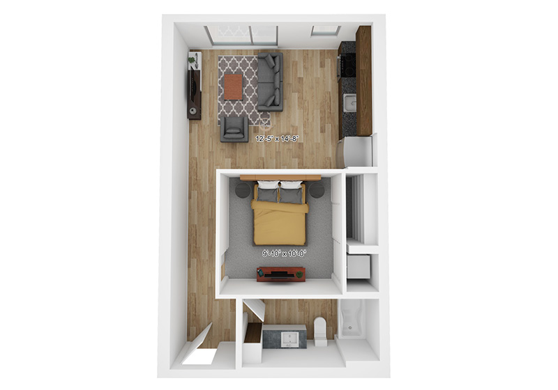 Alcove-G | 1 Bed Apartment | The Pitch Apartments