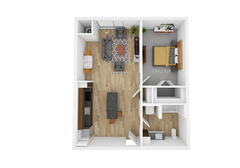 Studio - 2 Bed Apartments - Check Availability | The Pitch Apartments