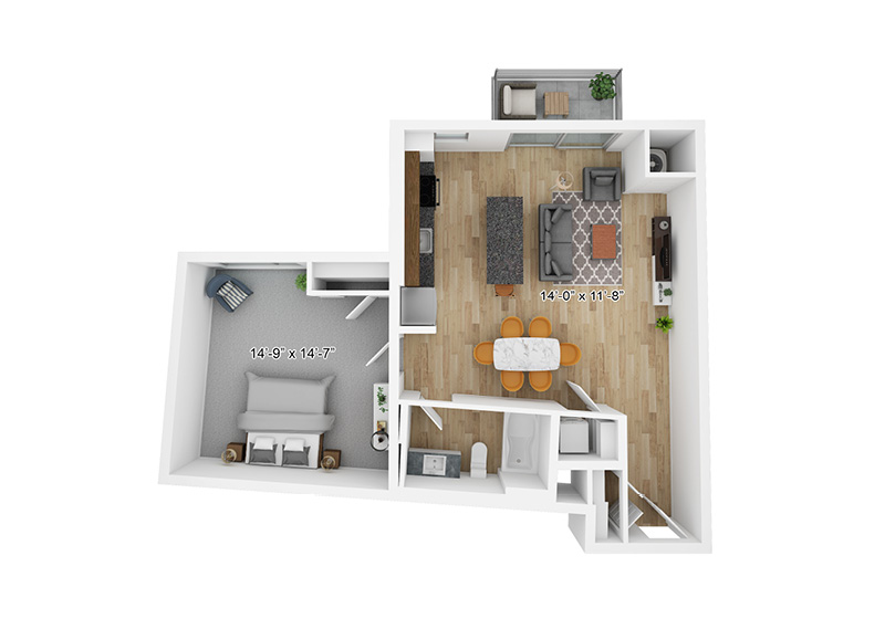 Studio - 2 Bed Apartments - Check Availability | The Pitch Apartments