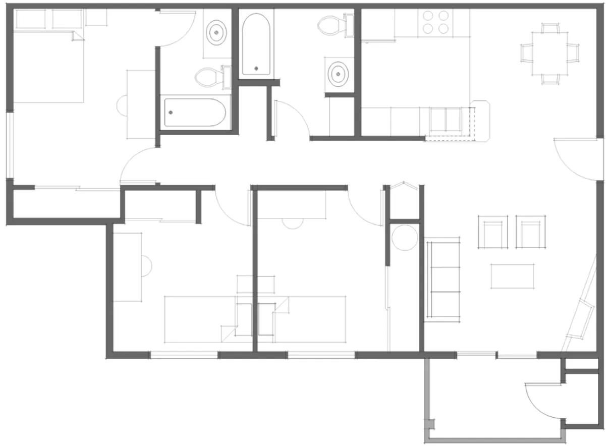 3 bedroom floor plan