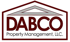DABCO Property Management logo featuring a stylized house outline above bold lettering.