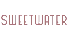Elegant Sweetwater logo with sleek, modern typography in rich burgundy tone.