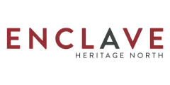 Enclave Heritage North logo in sleek, modern design with bold lettering.