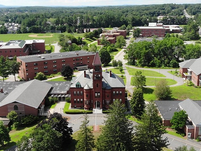 Pinkerton Academy campus near Derry Country Club Estates apartments in Derry, NH