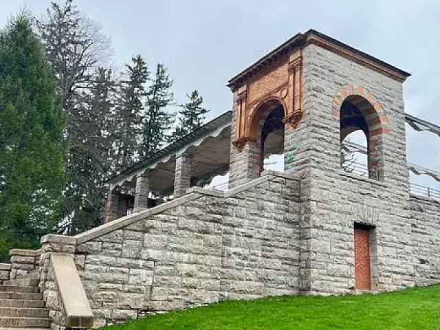 Greycourt State Park castle ruins near Hamilton Park apartments in Methuen, MA