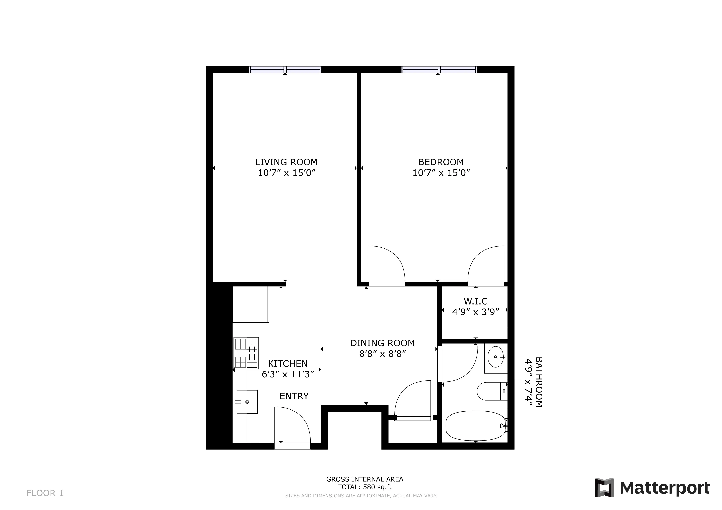 1 Bed 1 Bath Chim