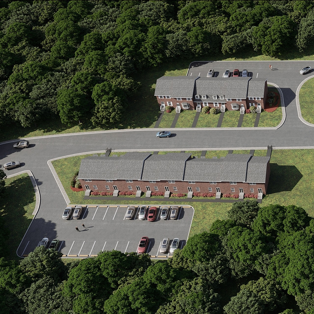 Aerial View of Housing Complex