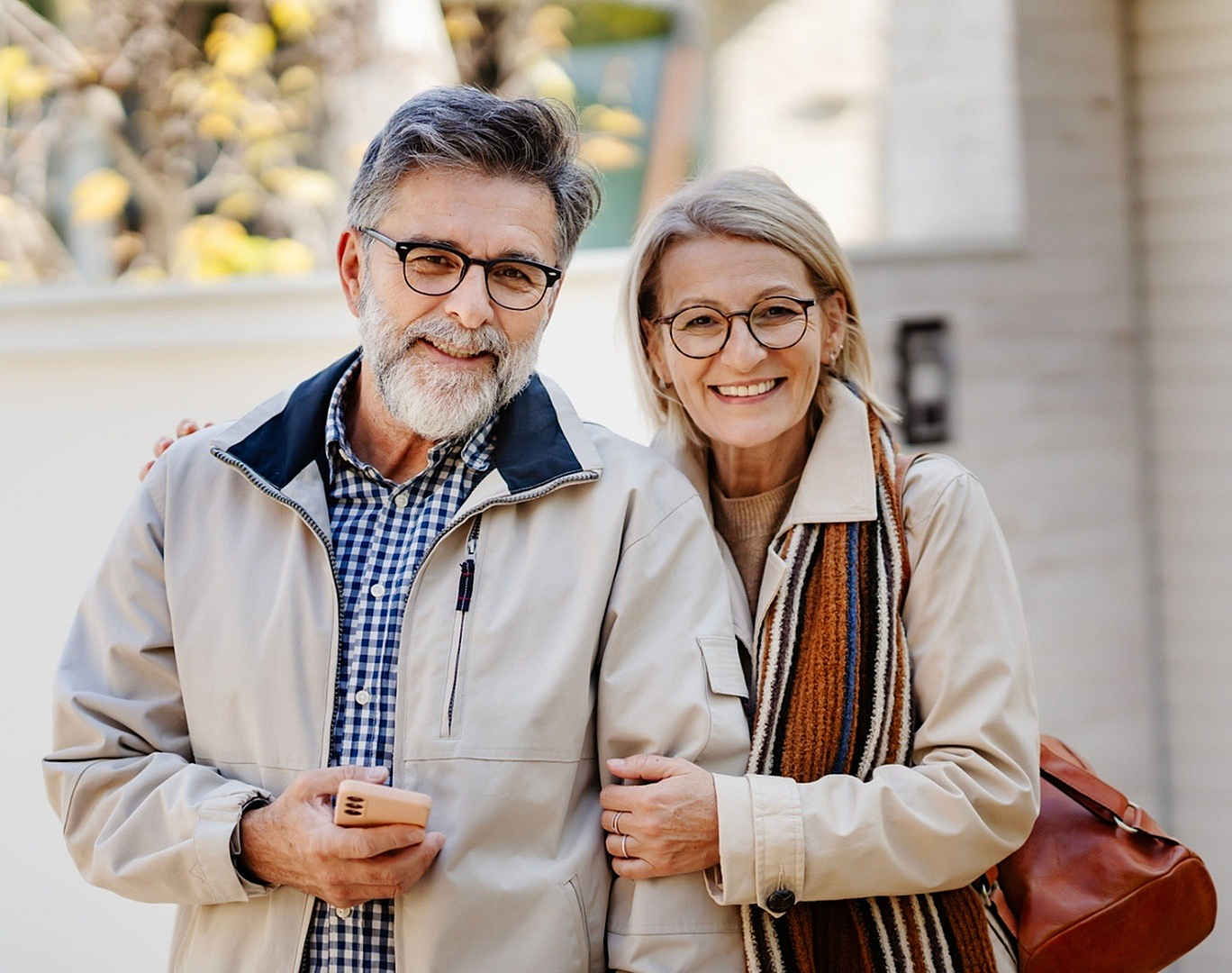 happy 62 aged middle age couple