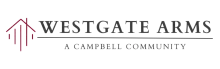 Westgate Arms logo featuring a stylized house icon, representing a Campbell community.