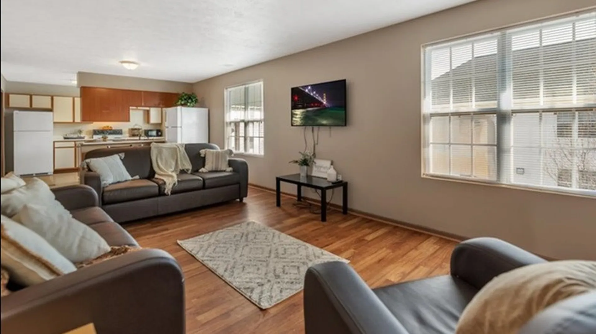 Campus Village Flint Living Room and Kitchen