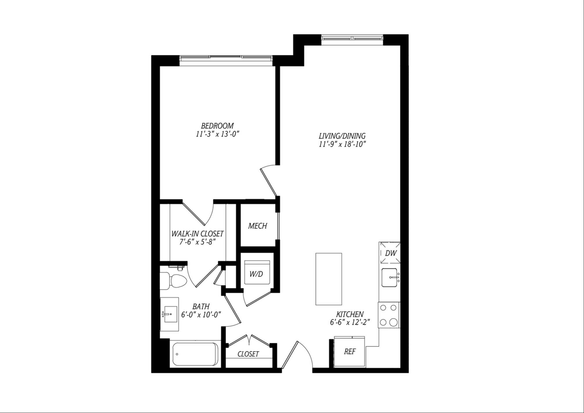 A02h 1 Bed Apartment Parkway Apartments closed