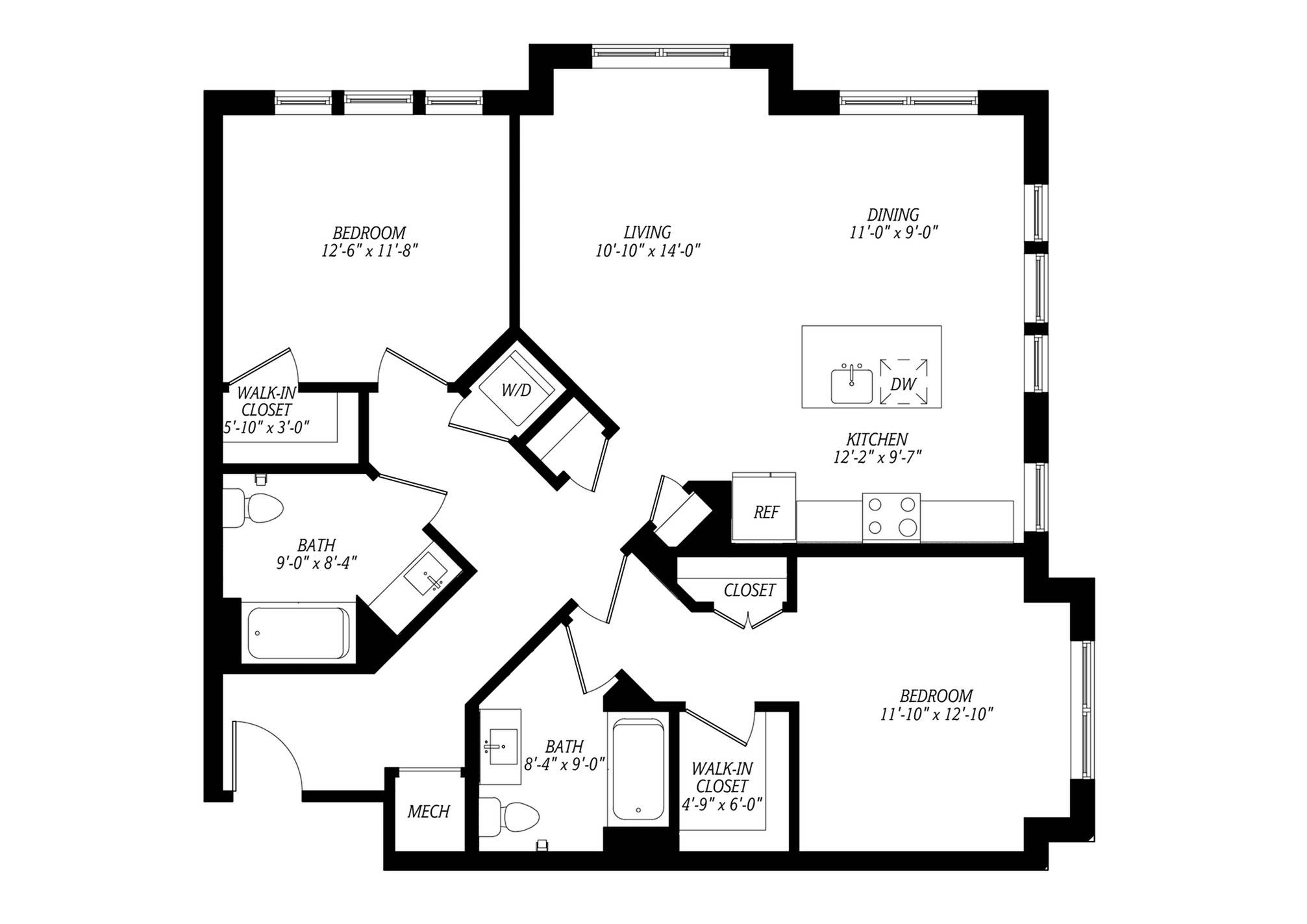 C04a 2 Bed Apartment Parkway Apartments closed