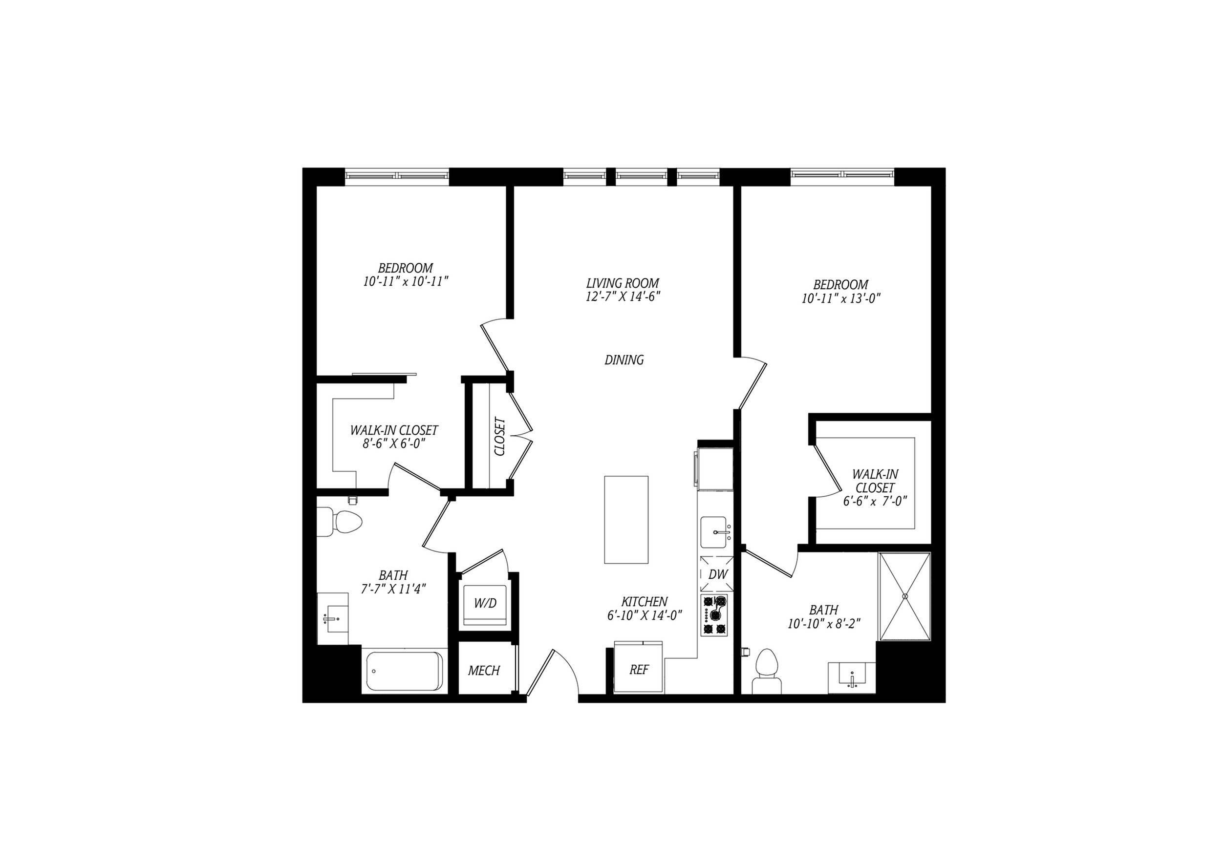 C11 2 Bed Apartment Parkway Apartments closed