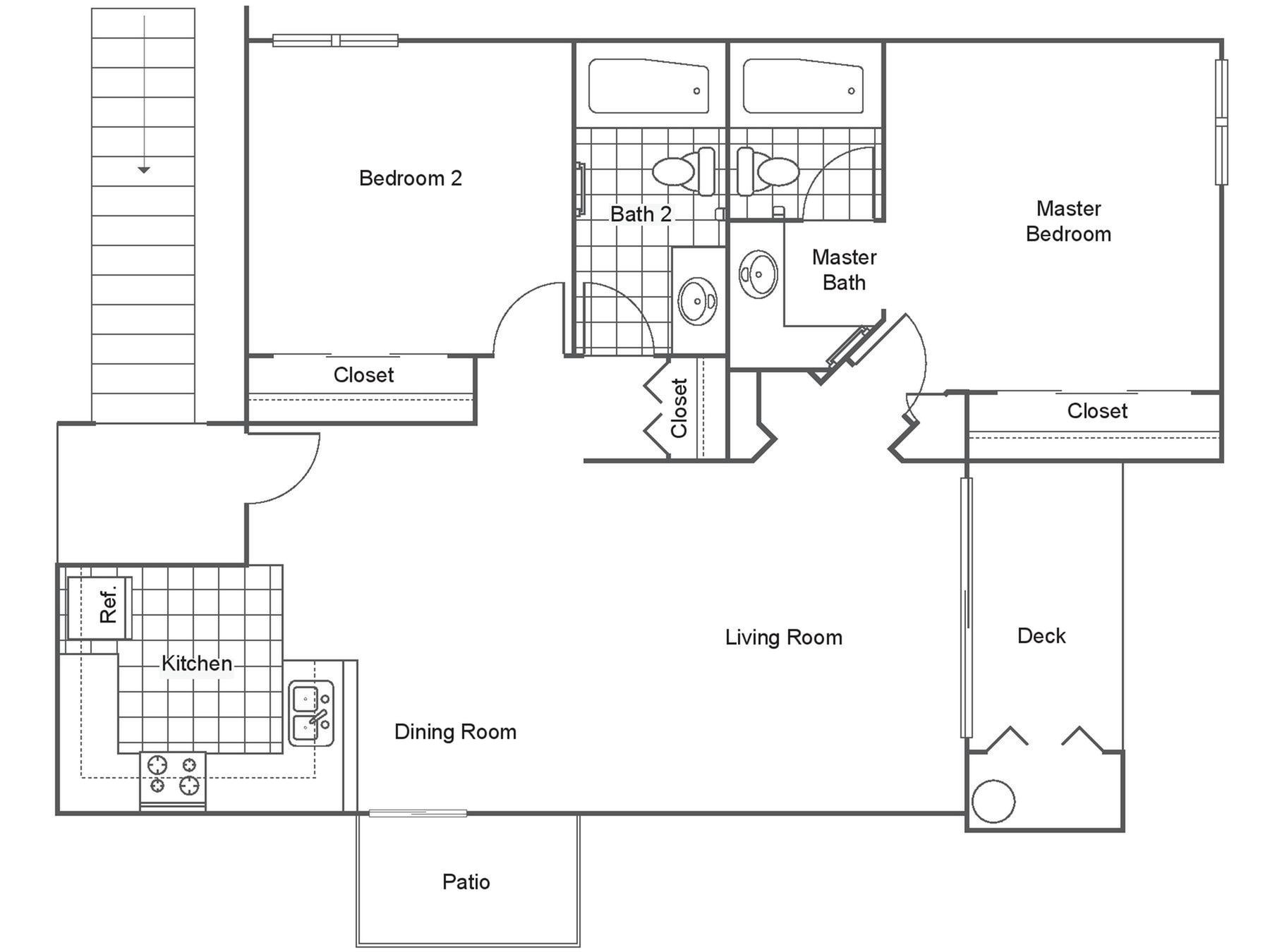 2 Bed 2 Bath