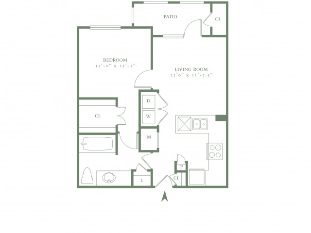 One Bedroom/One Bath - 663sf