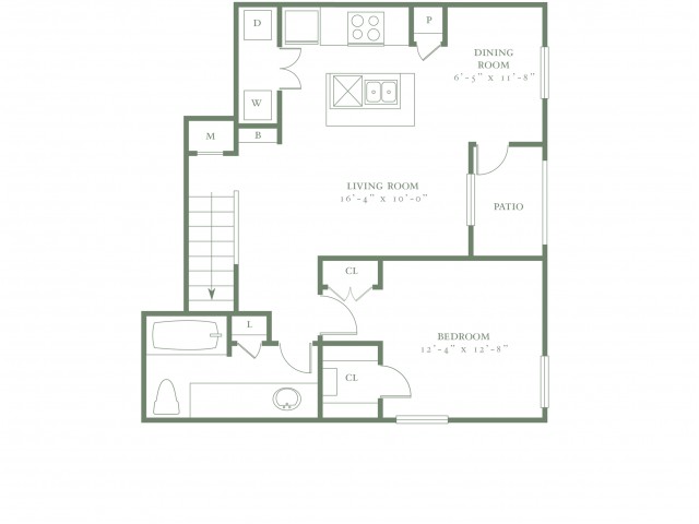 One Bedroom/One Bath - 796sf