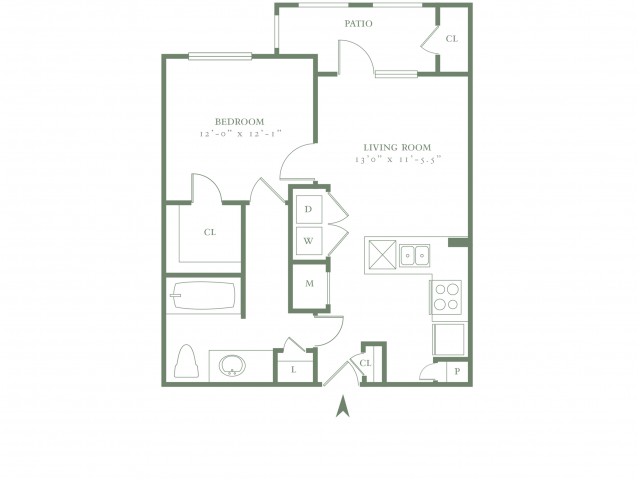Handicap One Bedroom/One Bath - 700sf