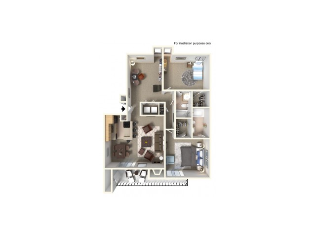 Two bedroom two bath