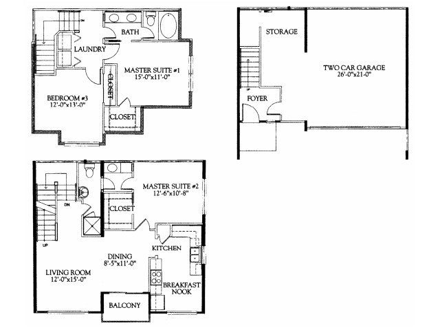 3BR/2BA with attached 2 car garage