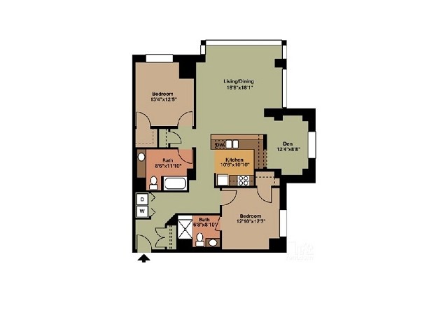 Two Bedroom 2 Bathroom with Dining area