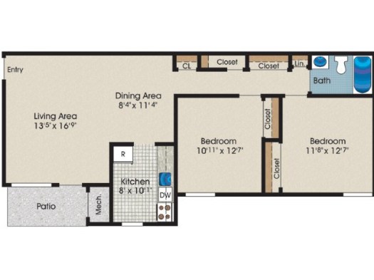 The Pointe at White Marsh (Closed) - Two Bedroom - BB