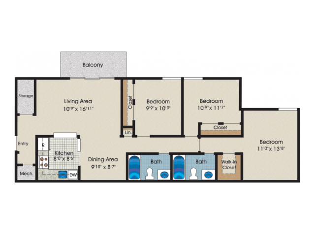 Foundry Centre Apartments (Closed) - Three Bedroom