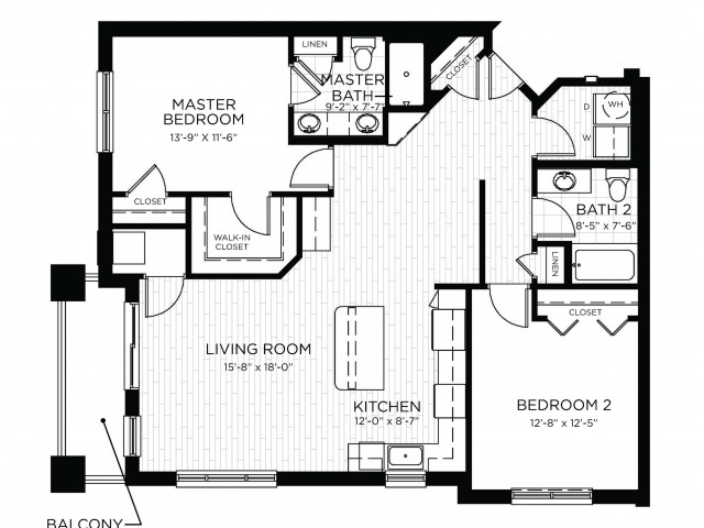 2 Bed 2 Bath Floor Plan Edgeview