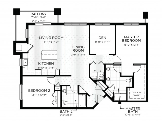 2 Bed 2 Bath Floor Plan Glenhurst