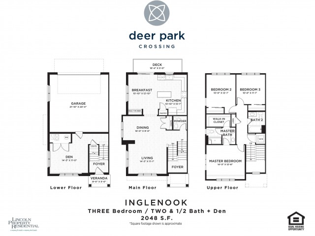 3 Bed 2.5 Bath Floor Plan Inglenook