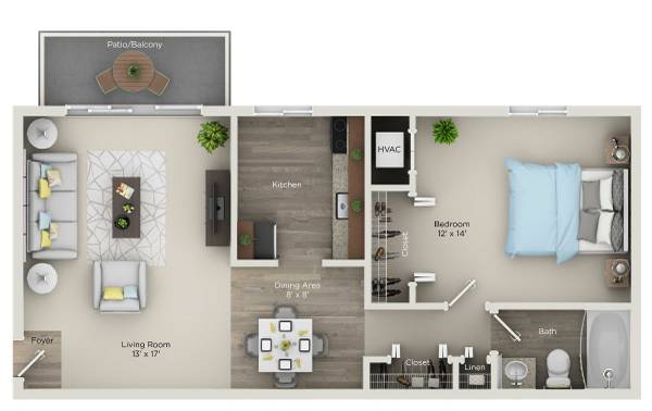 The Pointe at White Marsh (Closed) - One Bedroom - A1