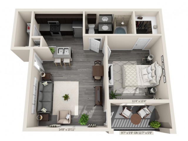 One Bedroom/One Bathroom
