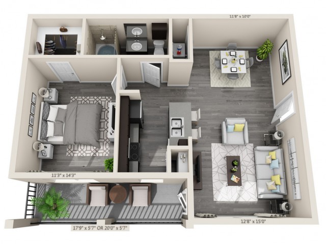 One Bedroom/One Bathroom