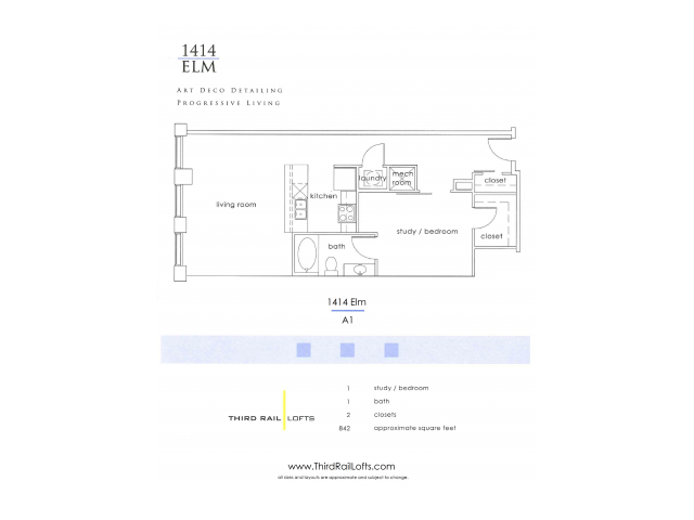 1414 Elm A1 842 SF