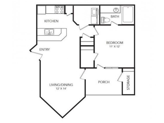 1 Bedroom 1 Bathroom apartment home