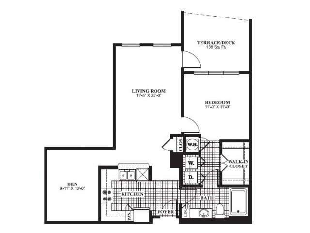 One bedroom, one bathroom, kitchen, living room, pantry , coat closet, walk in closet, laundry room, utility room and patio.