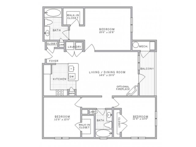 C1 | 3 Bed Apartment | The Manor at Downingtown