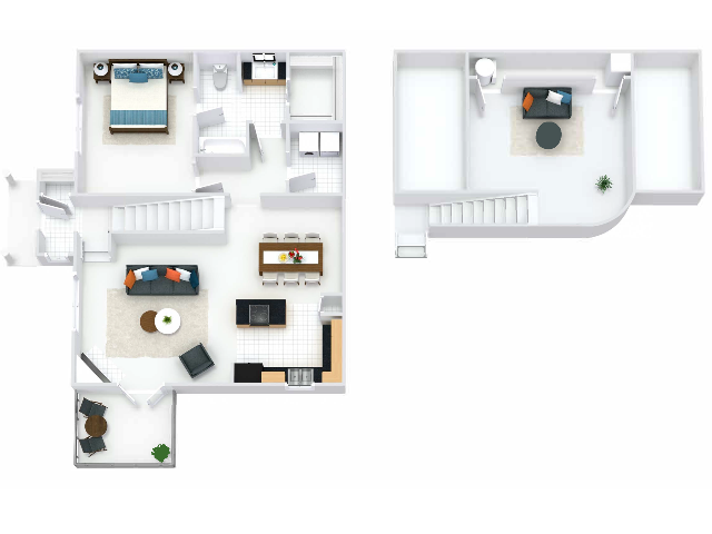 Regents Floor Plan with Loft and Balcony