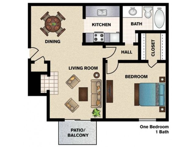 One Bedroom/One Bathroom