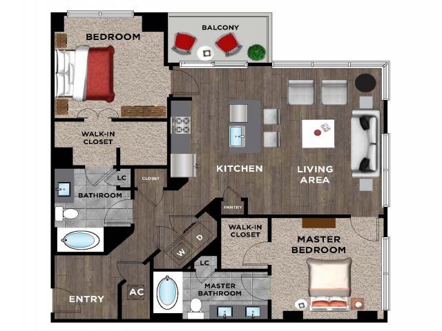 Element Music Row (Moved to RC) - 2 BR / 2 BA - E2