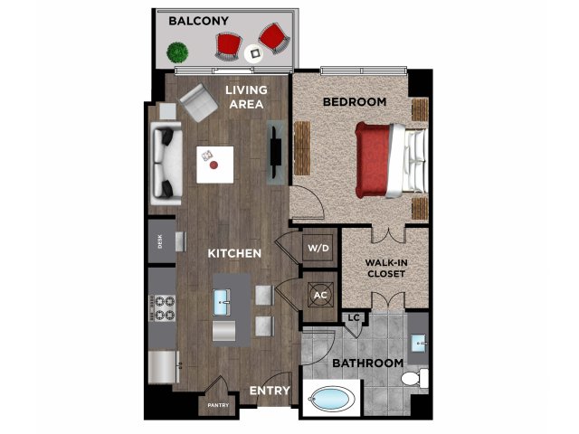 Element Music Row (Moved to RC) - 1 BR / 1 BA - F1