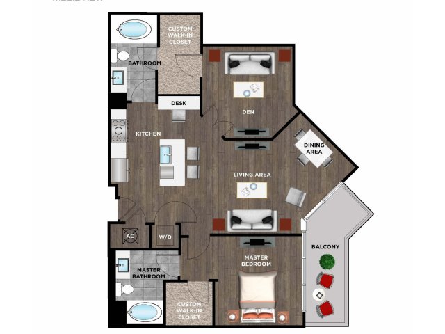 Element Music Row (Moved to RC) - 1 BR / 2 BTH, Den - P07