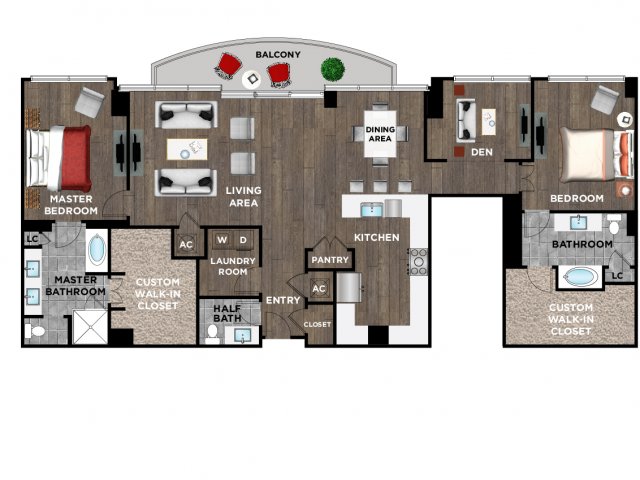 Element Music Row (Moved to RC) - 2 BR / 2.5 BTH, Den - P08