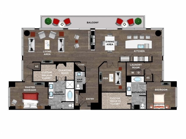 Element Music Row (Moved to RC) - 2 BR / 2.5 BTH, Den - P09